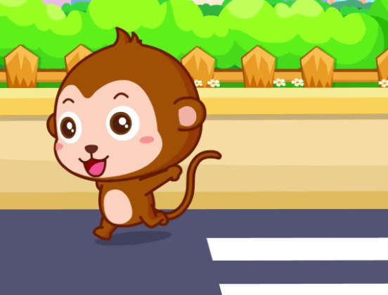 小猴过马路