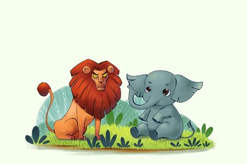 狮子、普罗米修斯与象