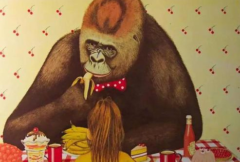 猩猩痛打“哗啦啦”