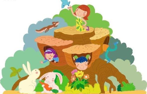 小树墩上的朋友