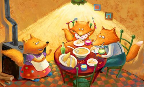好奇的小狐狸和三个咕噜噜