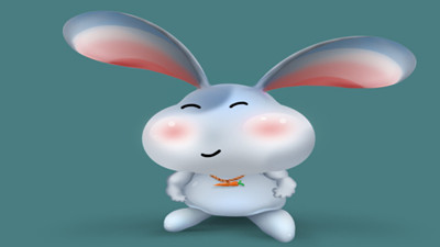 站在山顶上的兔子