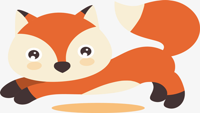 狐狸和一只漂亮蘑菇