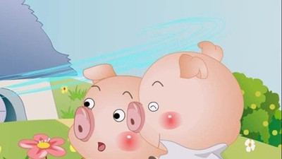 两只小猪住河边