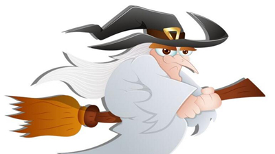 骑着拖把的巫婆