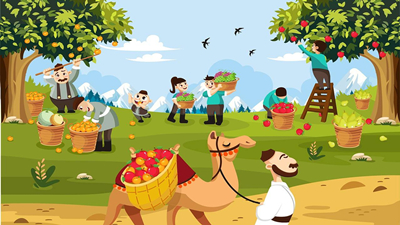 小骆驼和小红马