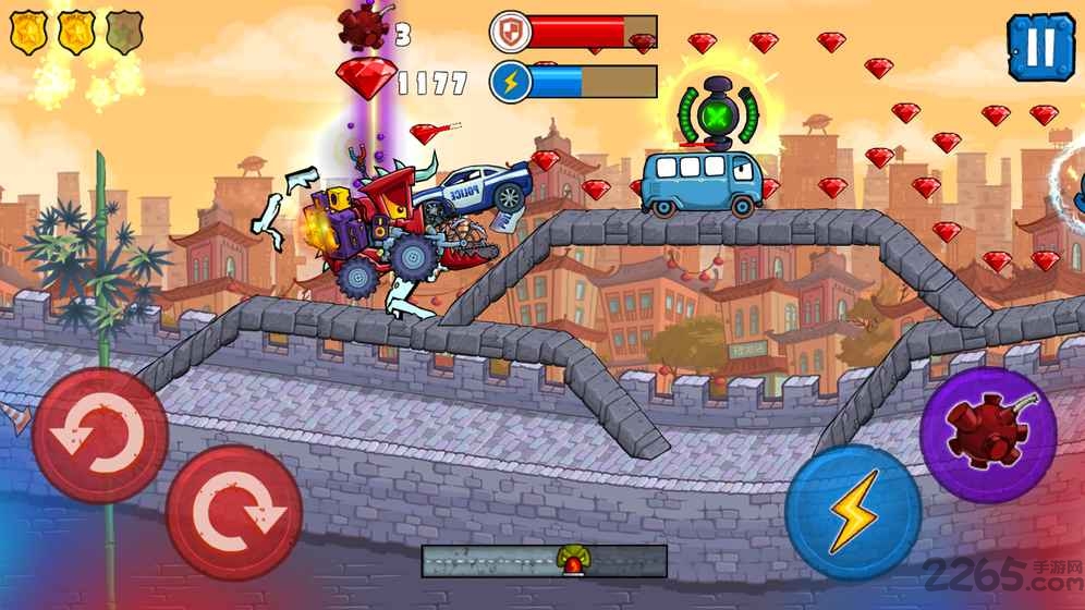 大卡车吃小汽车3无敌版