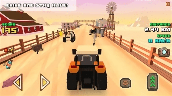 巨大的农场赛车最新版(blocky farm racing)