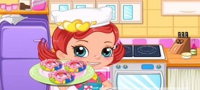 学做彩虹甜圈饼干