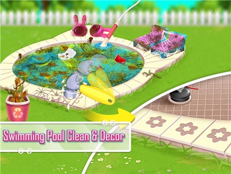 家居清洁设计小女孩