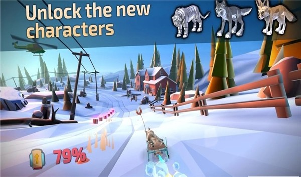 动物冒险下坡匆忙