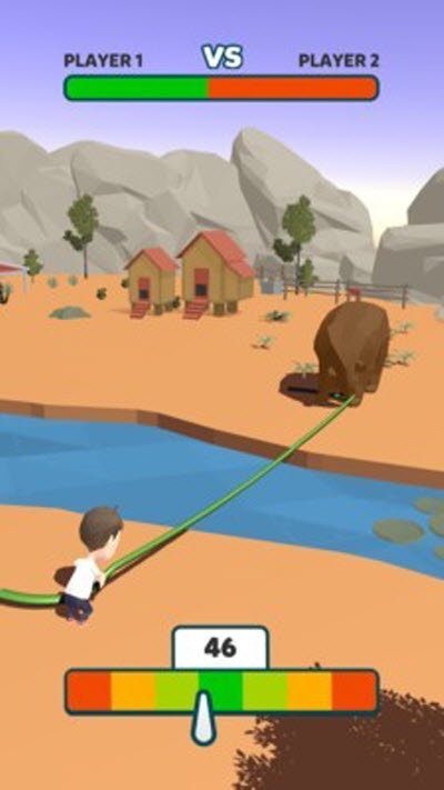 人与熊拔河游戏