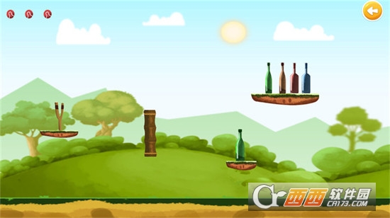 弹弓击倒瓶子手游