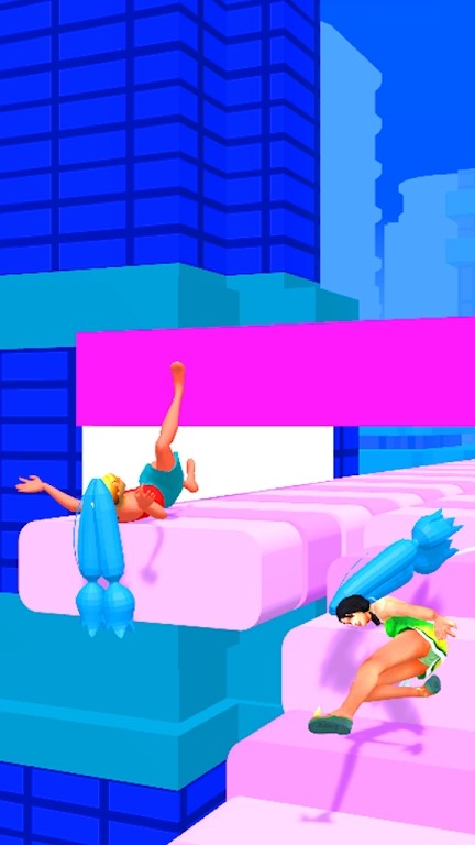 美少女头发赛跑