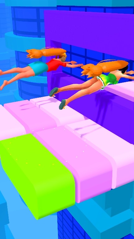 美少女头发赛跑