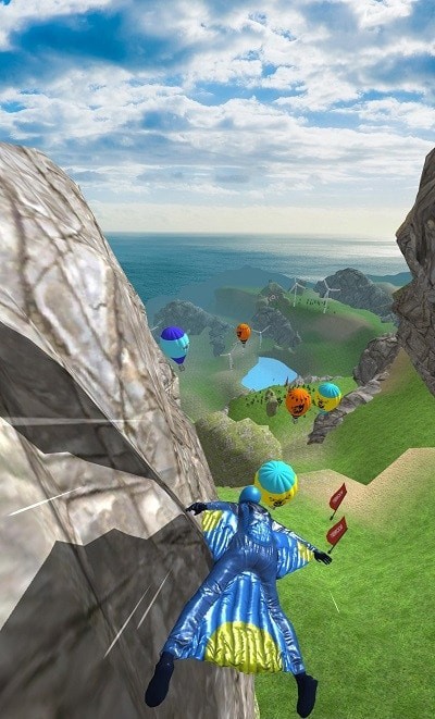 Base Jump Wing Suit Flying