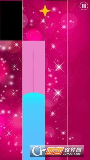 粉红色的钢琴键