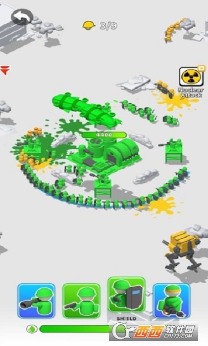 玩具军平局防御