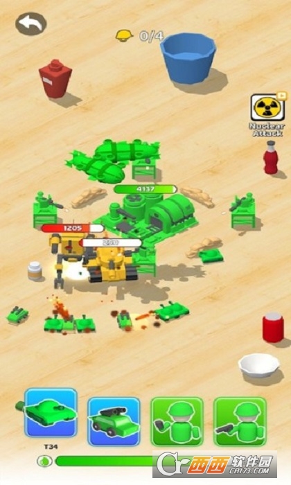 玩具军平局防御