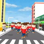 拥挤的人群城市中文