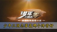 少年三国志零氪哪个阵营好