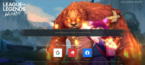 英雄联盟手游100005怎么解决