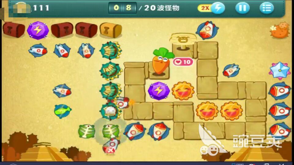 保卫萝卜挑战33攻略图解,道具互补最重要