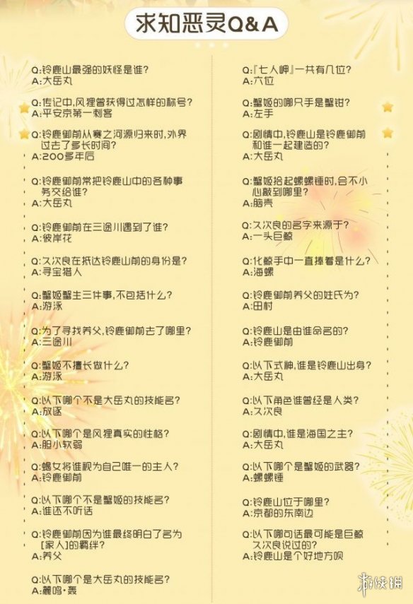 《阴阳师》为了寻找养父铃鹿御前去哪里 四周年麓海归途海国问题答案