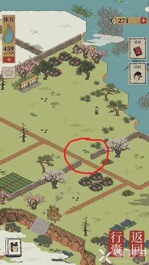 江南百景图桃花村小树林在哪里