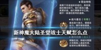《新神魔大陆》圣堂战士天赋怎么点 圣堂战士天赋选择攻略