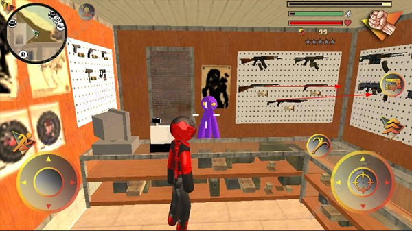 火柴人绳索英雄2旧版(Stickman Rope Hero 2)