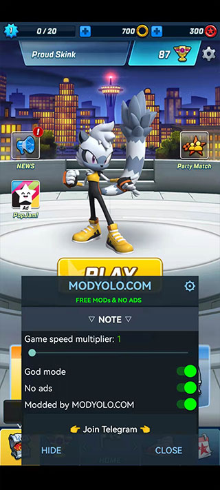 索尼克力量速度之战破解版内置菜单版