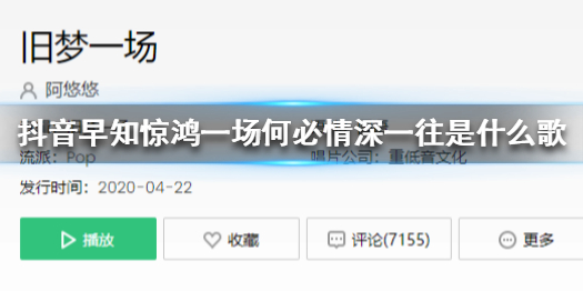 《抖音》早知惊鸿一场何必情深一往是什么歌 早知惊鸿一场完整歌词